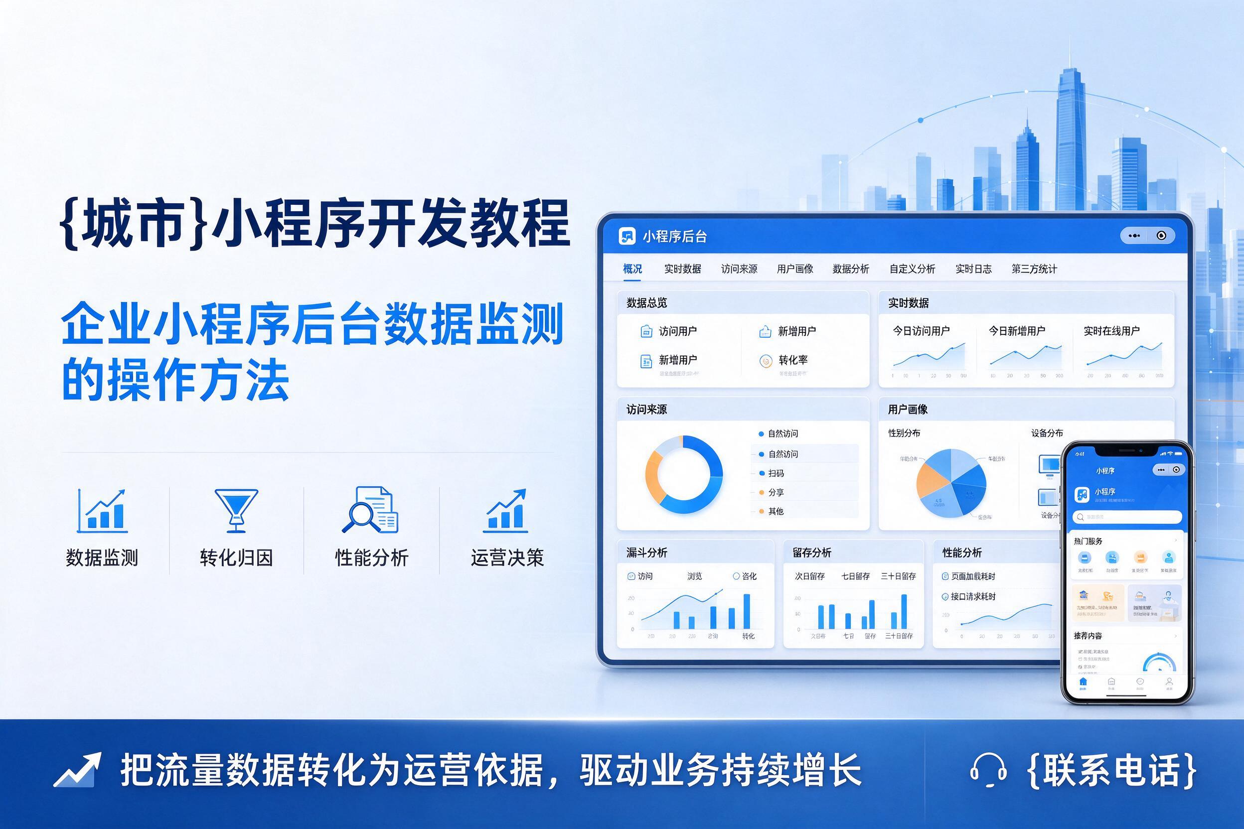 卫辉小程序开发教程：企业小程序后台数据监测的操作方法