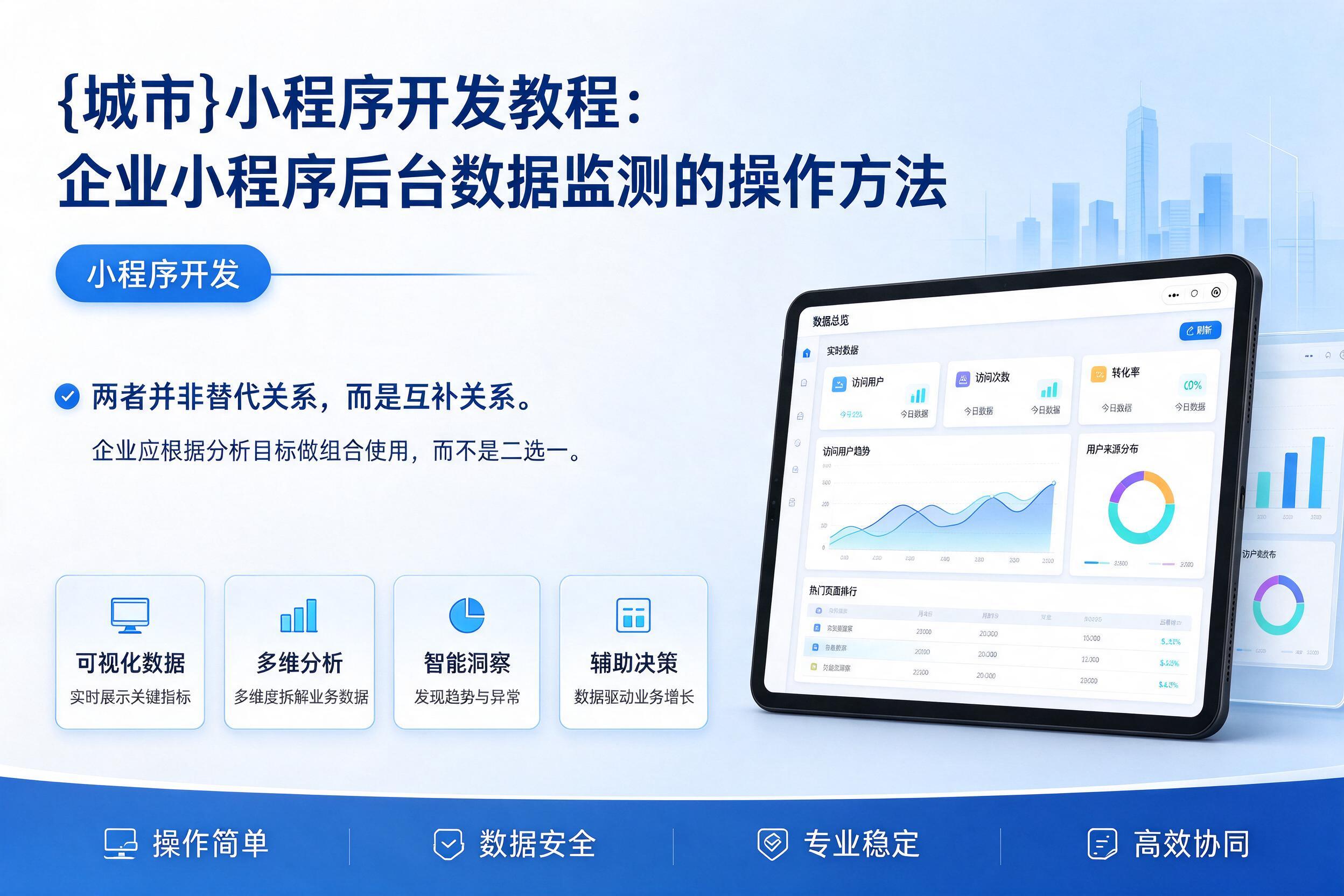 卫辉小程序开发教程:企业小程序后台数据监测的操作方法