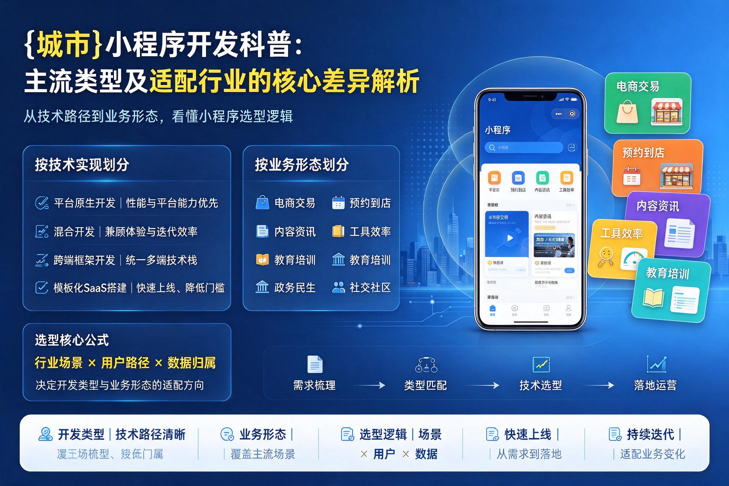 卫辉小程序开发科普：主流类型及适配行业的核心差异解析